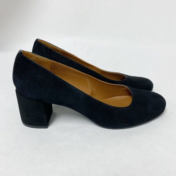 Margaux Shoes - Margaux The Heel Black Suede Pumps Block Shoes 39.5 US Womens Size 9
